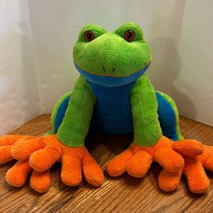 Animal Adventure Tropical Frog Stuffed Toy Neon Multicolored Stuffed Animal
